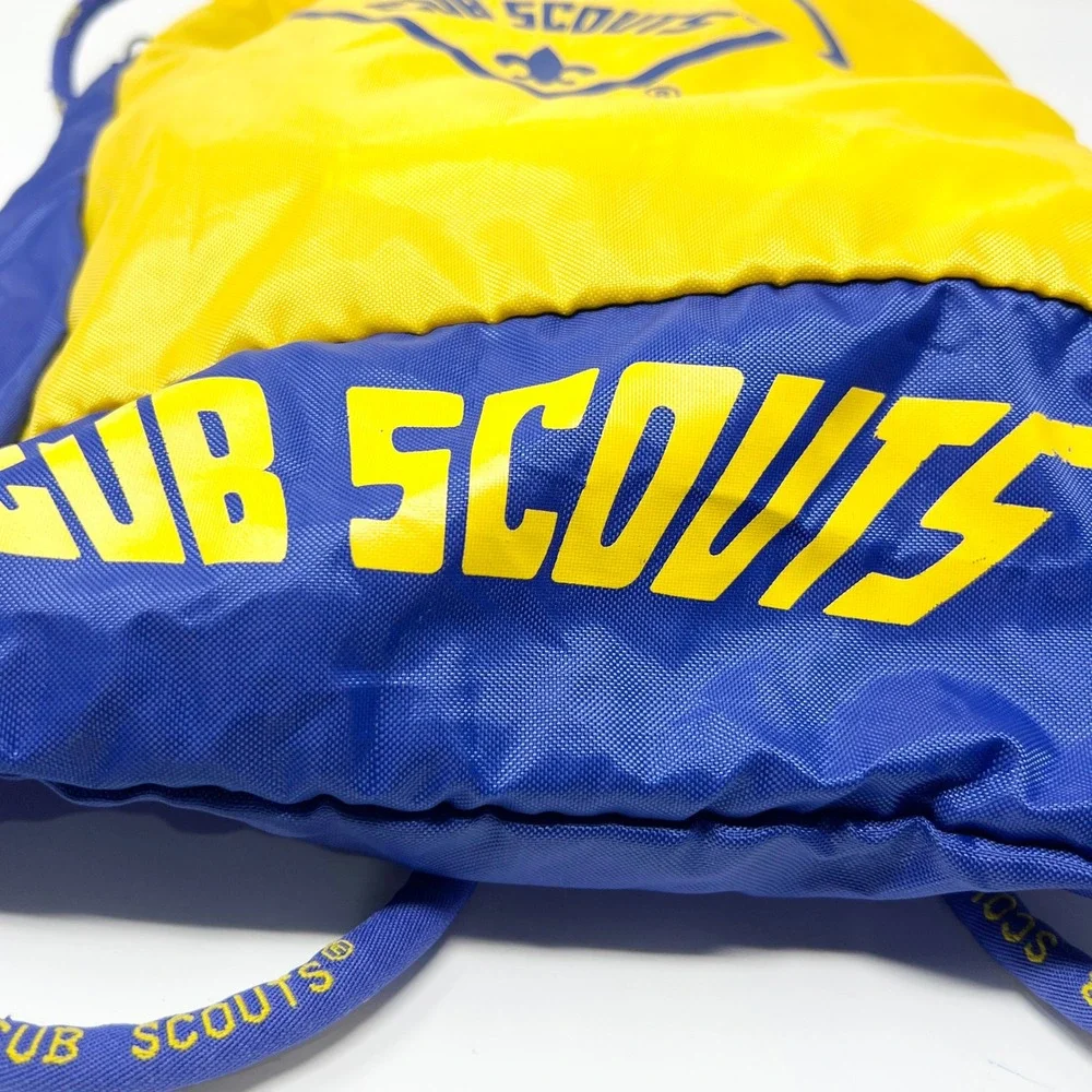 BSA Original Cub Scouts Backpack Zipper Pocket Drawstring Camping Hiking 14X17in